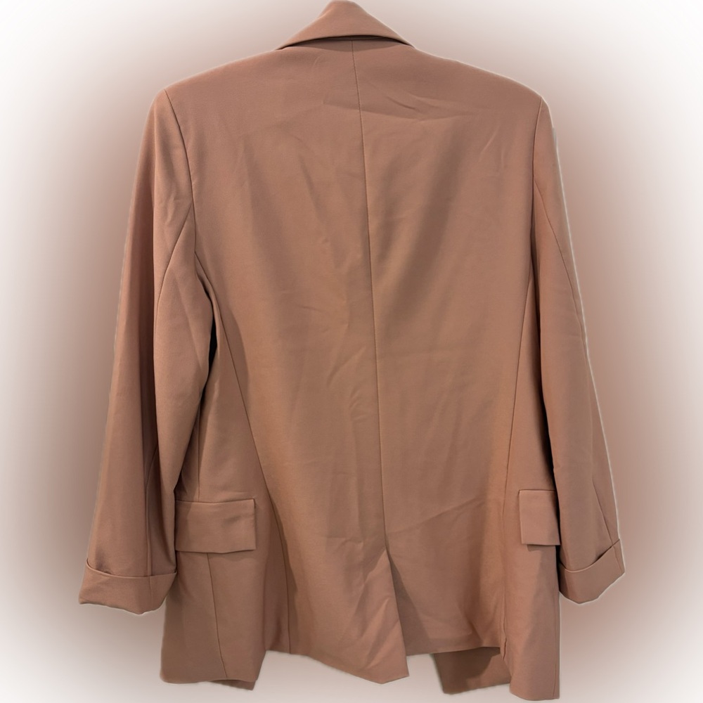 Love Tree Rose-Taupe Double-Breasted Blazer - Picture 2 of 2